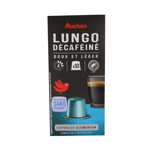 PRODUCTO ALCAMPO Café en cápsulas Lungo Descafeinado, I4, 10 uds. - 0.05 kg - Imagen del producto en Findit