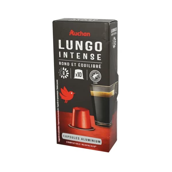 PRODUCTO ALCAMPO Café en cápsulas Lungo Intenso I8, 10 uds. - 0.05 kg - Imagen del producto en Findit