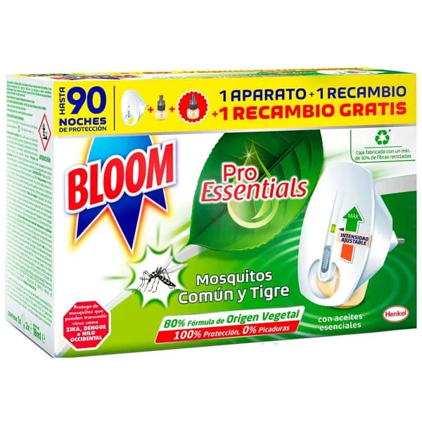 BLOOM Insecticida enchufable eficaz voladores BLOOM PRO ESSENTIALS Aparato + 2 recambios - 1 ud - Imagen del producto en Findit