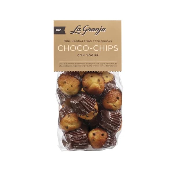 LA GRANJA Mini magdalenas choco-chip ecológicas con yogur LA GRANJA 200 g. - 0.2 kg - Imagen del producto en Findit
