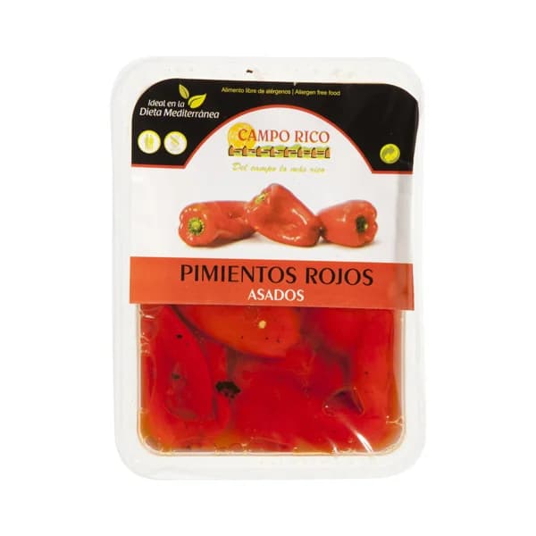 CAMPO RICO Pimientos rojos enteros y asados CAMPO RICO 500 g. - 0.5 kg - Imagen del producto en Findit