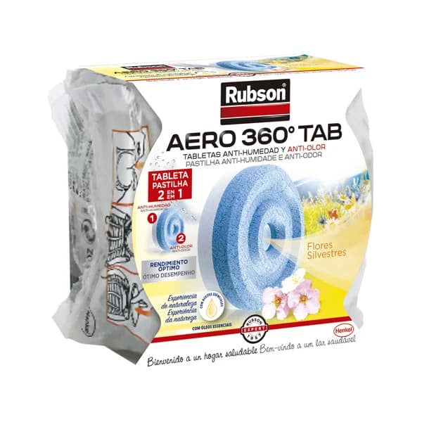 Recambio universal en tableta para deshumidificador, aroma vainilla, RUBSON Aero 360°, 450grs. - 1 ud - Imagen del producto en Findit