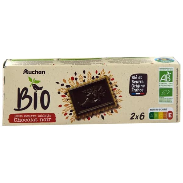 PRODUCTO ALCAMPO Bio Galletas de mantequilla con chocolate negro, ecológicas 150 g. - 0.15 kg - Imagen del producto en Findit