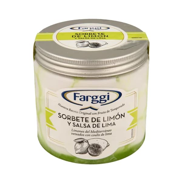 FARGGI Tarrina de sorbete de limón con salsa de lima 450 ml. - 0.45 l - Imagen del producto en Findit