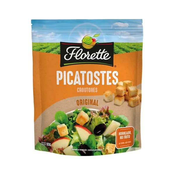 Picatostes naturales ideal para ensaladas FLORETTE bolsa de 65 g. - 0.07 kg - Imagen del producto en Findit