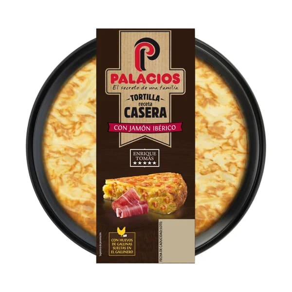 PALACIOS Tortilla de patatas receta casera con jamón ibérico Enrique Tomas (5 estrellas) 600 g. - 0.6 kg - Imagen del producto en Findit