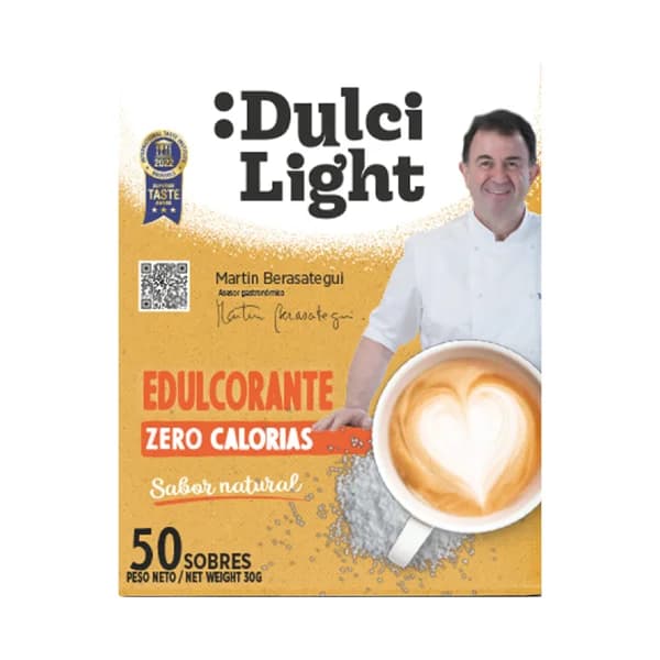 DULCILIGHT Edulcorante moreno de sabor natural y zero calorias 50 sobres. - 1 ud - Imagen del producto en Findit