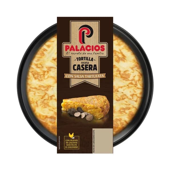 PALACIOS Tortilla de patatas receta casera con salsa de trufa 600 g. - 0.6 kg - Imagen del producto en Findit
