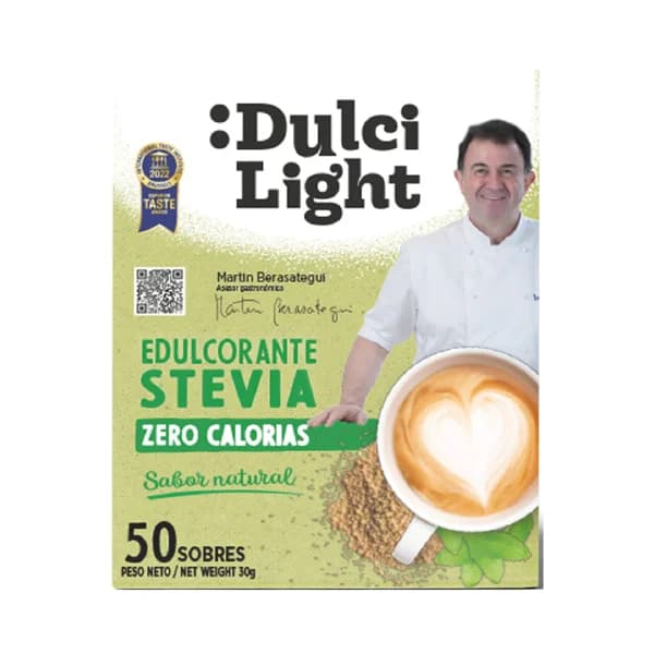 DULCILIGHT Edulcorante (Stevia) de sabor natural y zero calorias 50 sobres. - 1 ud - Imagen del producto en Findit