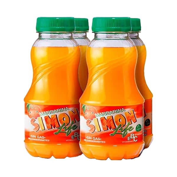 SIMON Refresco de mandarina sin gas SIMON LIFE pack 4 uds x 20 cl. - 0.8 l - Imagen del producto en Findit
