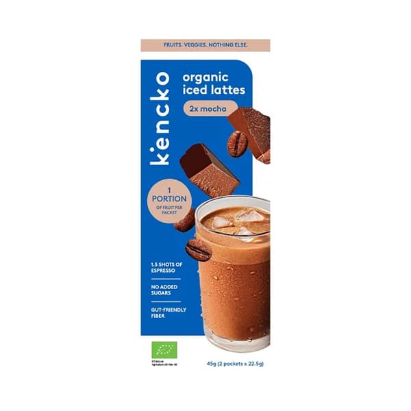 KENCKO Preparado para cafe helado con frutas y verduras ecológicas, sabor a mocha 2 x 22 g. - 0.04 kg - Imagen del producto en Findit