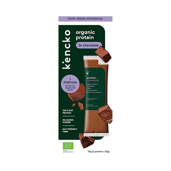 KENCKO Mix de proteinas vegetales con frutas deshidratadas y sabor a chocolate 2 x 35 g. - 0.07 kg - Imagen del producto en Findit