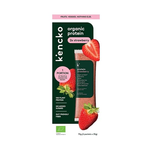 KENCKO Mix de proteinas vegetales con frutas deshidratadas y sabor a fresa 2 x 35 g. - 0.07 kg - Imagen del producto en Findit