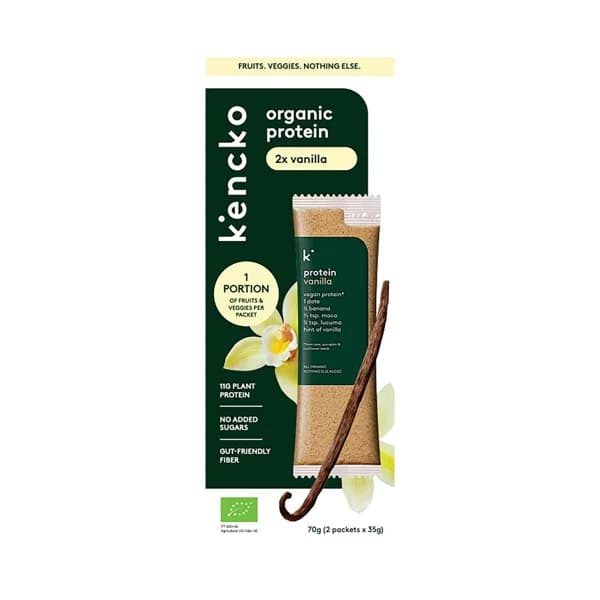 KENCKO Mix de proteinas vegetales con frutas deshidratadas y sabor a vainilla 2 x 35 g. - 0.07 kg - Imagen del producto en Findit