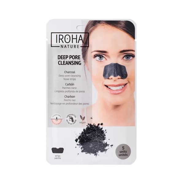 IROHA NATURE Parches de nariz con carbón activo para la limpieza profunda de poros IROHA NATURE 5 uds. - 1 ud - Imagen del producto en Findit