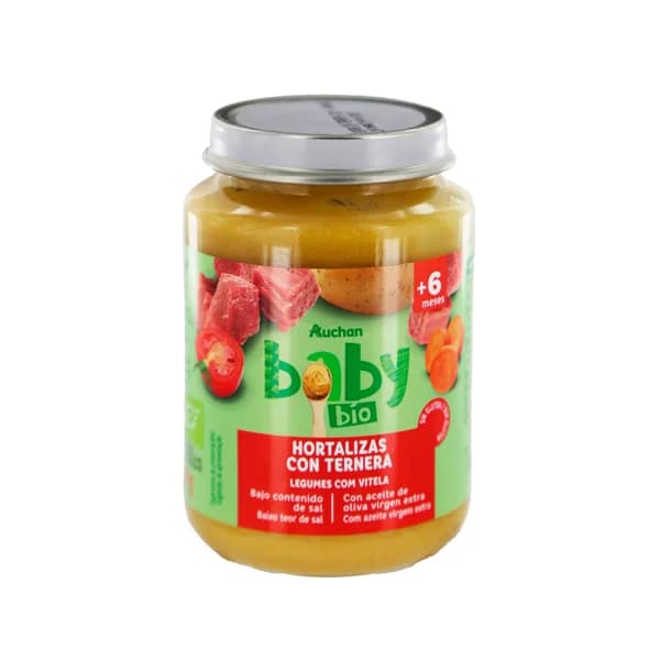 ALCAMPO BABY ECOLÓGICO Tarrito de hortalizas con ternera a partir de 6 meses 200 g. - 0.2 kg - Imagen del producto en Findit