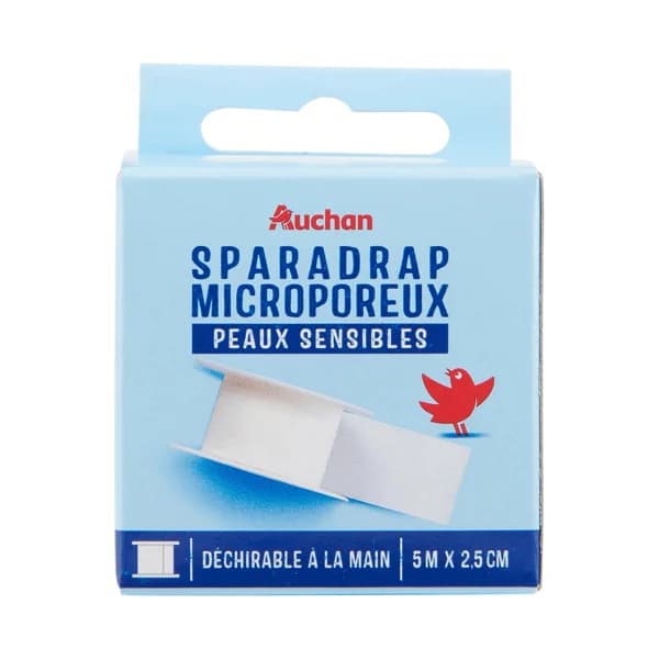 PRODUCTO ALCAMPO Esparadrapo microporoso de 5 m x 2.5 cm, ideal para pieles sensibles. - 1 ud - Imagen del producto en Findit
