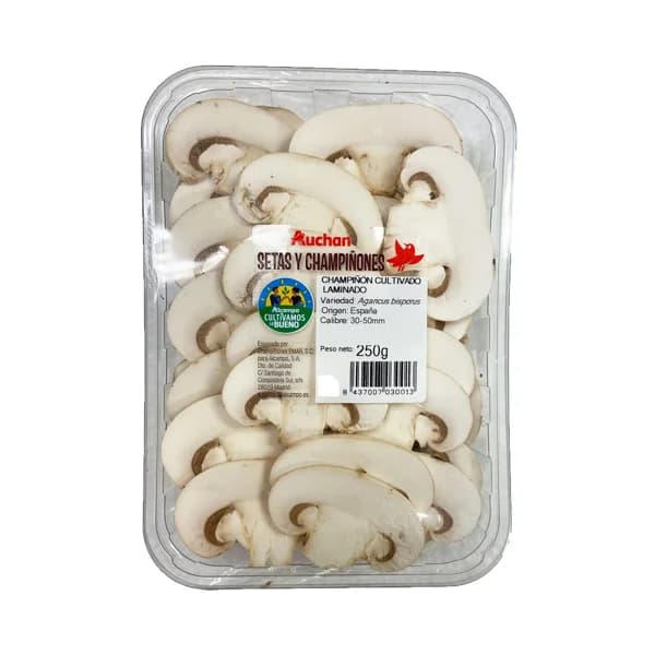 ALCAMPO CULTIVAMOS LO BUENO Champiñón laminado  Bandeja de 250 g. - 0.25 kg - Imagen del producto en Findit