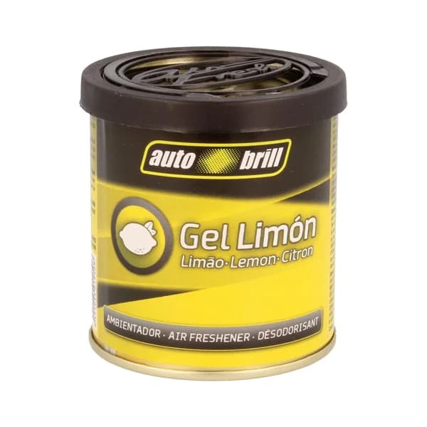 Ambientador en gel para coche en envase de lata y con olor a limón AUTOBRILL. - 1 ud - Imagen del producto en Findit