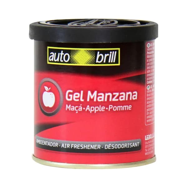 Ambientador en gel para coche en envase de lata con olor a manzana AUTOBRILL 1 unidad. - 1 ud - Imagen del producto en Findit
