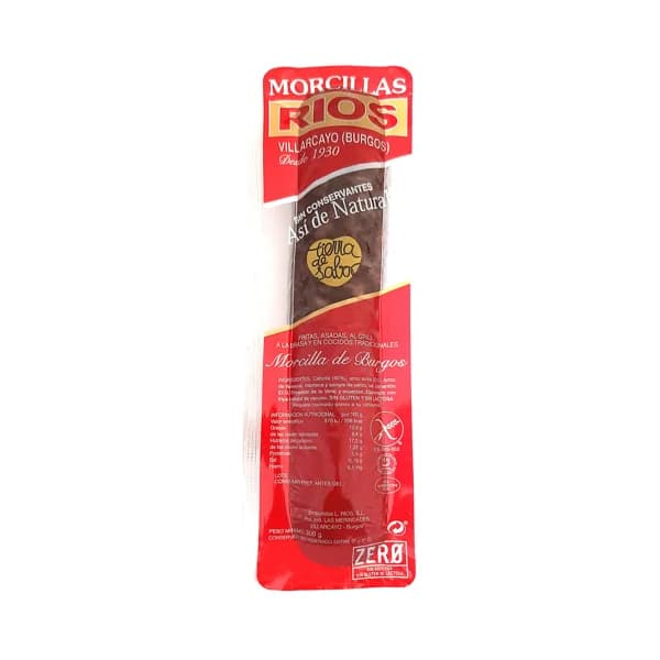 Morcilla de Burgos de arroz, envasada al vacio RIOS - 1 ud - Imagen del producto en Findit