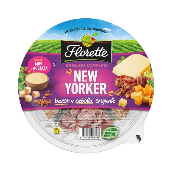 Ensalada completa New Yorker FLORETTE barqueta 205 g. - 0.21 kg - Imagen del producto en Findit