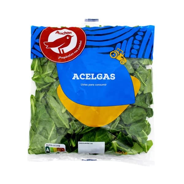 AUCHAN Acelgas 300 g. Producto Alcampo - 0.3 kg - Imagen del producto en Findit