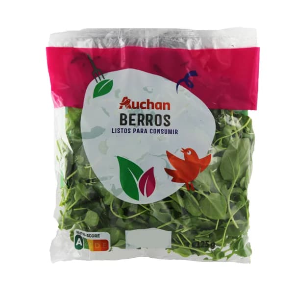 AUCHAN Berros bolsa de 125 g. Producto Alcampo - 0.12 kg - Imagen del producto en Findit