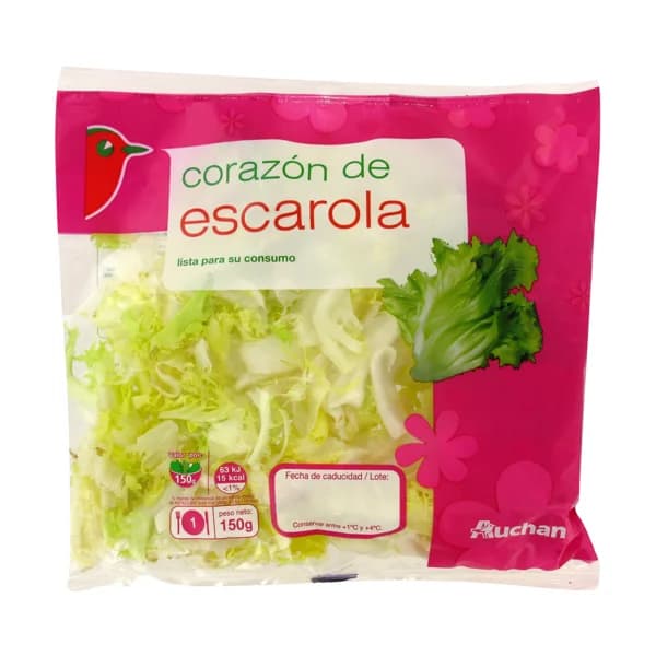 AUCHAN Escarola Rizada Bolsa de 150 g. Producto Alcampo - 0.15 kg - Imagen del producto en Findit
