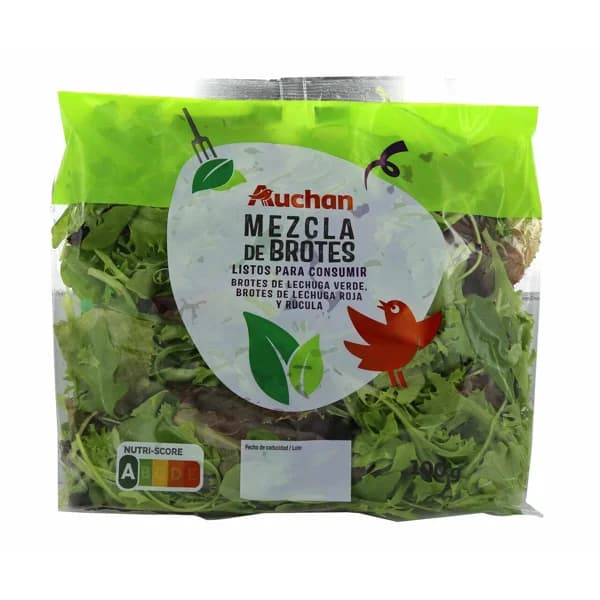 AUCHAN Brotes tiernos con rúcula bolsa de 100 g. Producto Alcampo - 0.1 kg - Imagen del producto en Findit