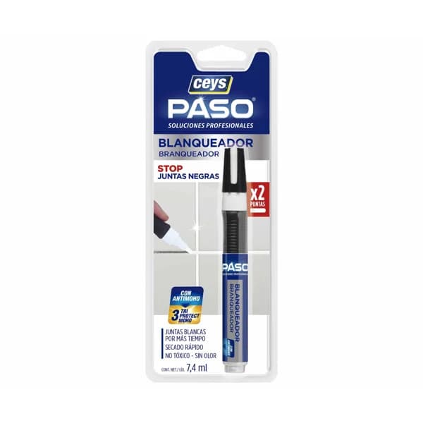 Rotulador blanqueador de juntas, resistente al agua, color blanco CEYS, 7,4ml. - 1 ud - Imagen del producto en Findit
