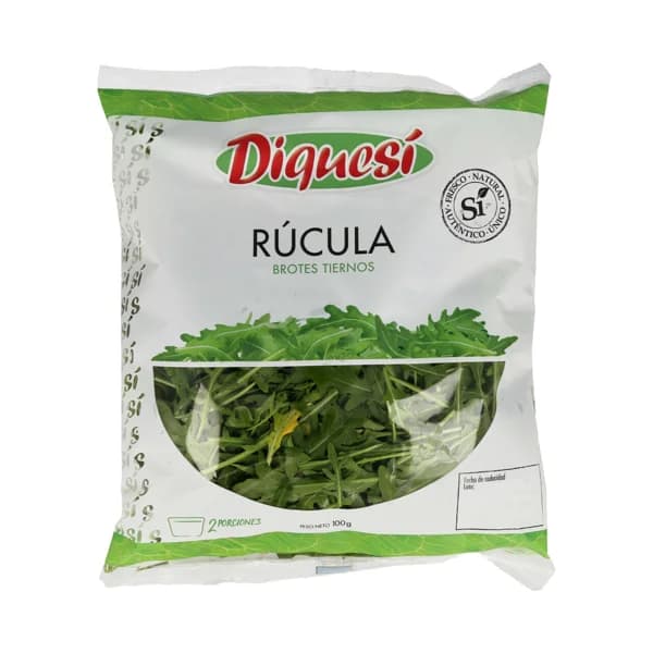 Brotes tiernos de rúcula DIQUESÍ, bolsa de 50 g. - 0.05 kg - Imagen del producto en Findit