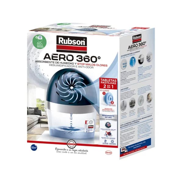 Deshumidificador, RUBSON Aero 360°. incluye 1 recambio. - 1 ud - Imagen del producto en Findit