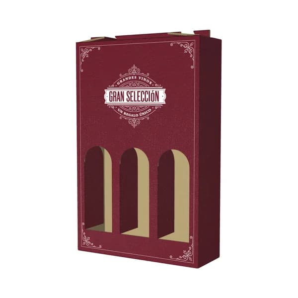 ESTUCHE Estuche de cartón para 3 botellas - 1 ud - Imagen del producto en Findit