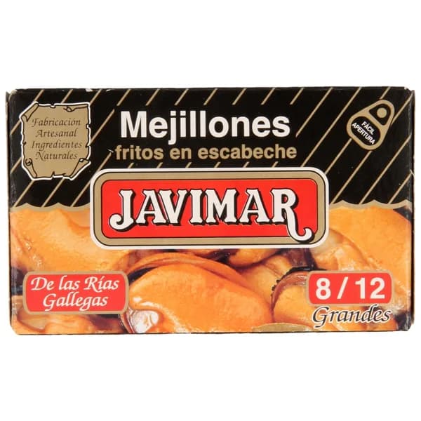 JAVIMAR Mejillones en escabeche lata de 70 g. - 0.12 kg - Imagen del producto en Findit
