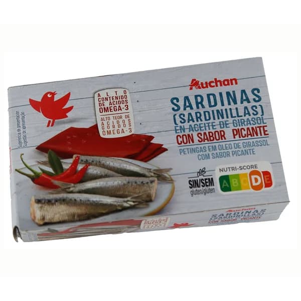 PRODUCTO ALCAMPO Sardinillas picantes en aceite de girasol lata 65 g. - 0.06 kg - Imagen del producto en Findit