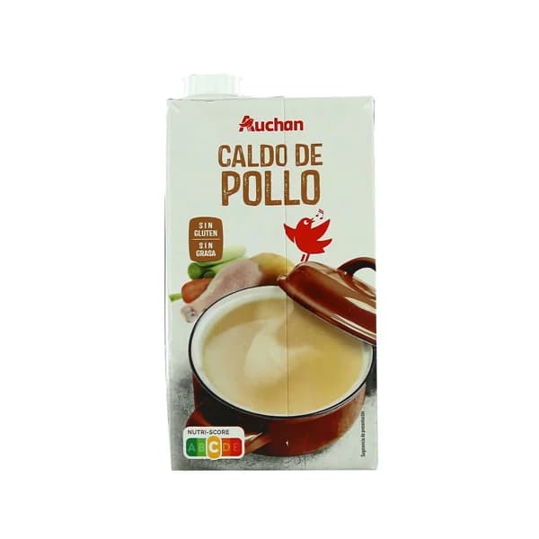 PRODUCTO ALCAMPO Caldo de pollo sin gluten ni grasa brick de 1 l. - 1 l - Imagen del producto en Findit