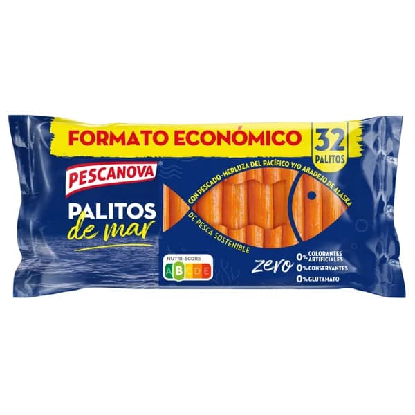 PESCANOVA Palitos de mar sin colorantes, ni conservantes PESCANOVA 615 g. - 0.62 kg - Imagen del producto en Findit