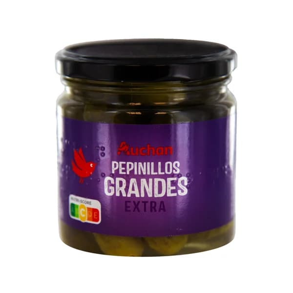 PRODUCTO ALCAMPO Pepinillos grandes en vinagre 50/60 piezas extra frasco de 180 g. - 0.18 kg - Imagen del producto en Findit
