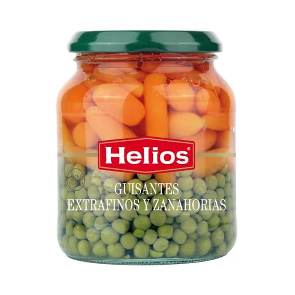 HELIOS Guisantes extrafinos y zanahorias frasco de 230 g. - 0.23 kg - Imagen del producto en Findit