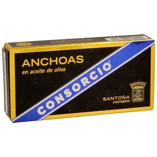 CONSORCIO Filetes de anchoa de Santoña en aceite de oliva CONSORCIO 29 g. peso neto escurrido - 1 ud - Imagen del producto en Findit