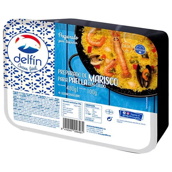 DELFÍN Preparado para paella de marisco con caldo DELFÍN 480 g. - 0.45 kg - Imagen del producto en Findit