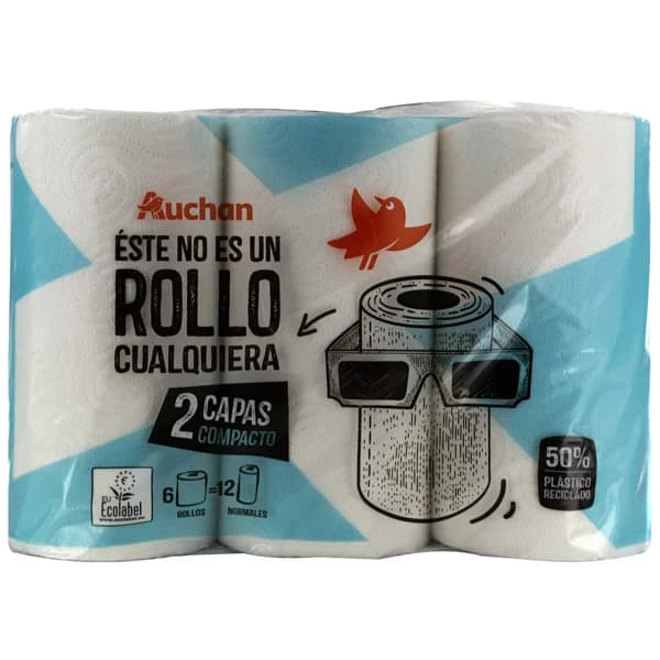 PRODUCTO ALCAMPO Papel de cocina compacto de doble capa con certificado Ecolabel 6 uds. - 1 ud - Imagen del producto en Findit