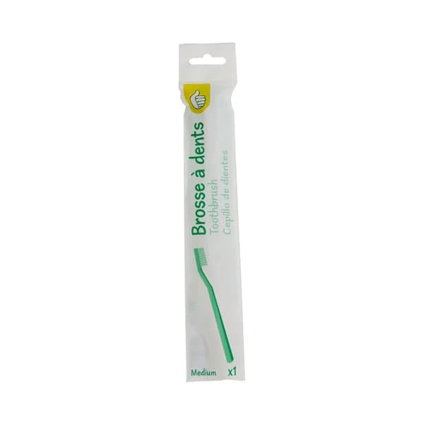 PRODUCTO ECONÓMICO ALCAMPO Cepillo dental con cabezal ovalado y filamentos de dureza media PRODUCTO ECONÓMICO ALCAMPO - 1 ud - Imagen del producto en Findit