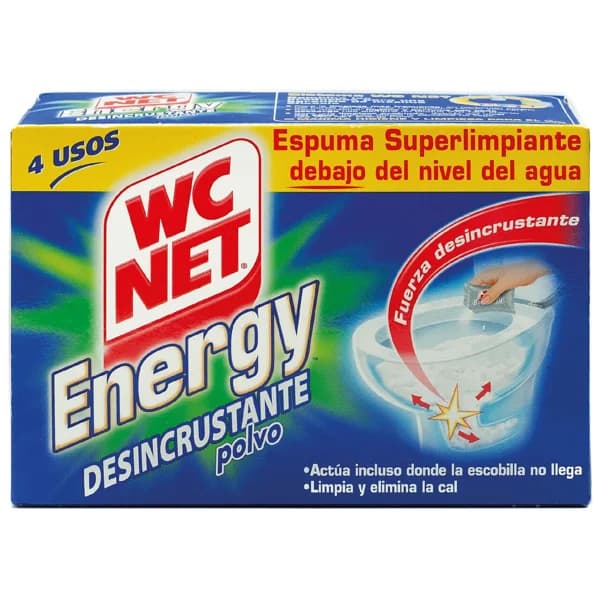 WC NET Limpiador WC en polvo energy activo WC NET 4 bolsas de 252 gr, - 0.25 kg - Imagen del producto en Findit