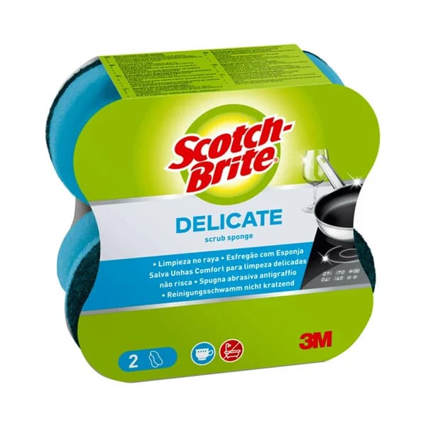 SCOTCH-BRITE Delicate color Estropajo de fibra con esponja especial 2 uds. - 1 ud - Imagen del producto en Findit