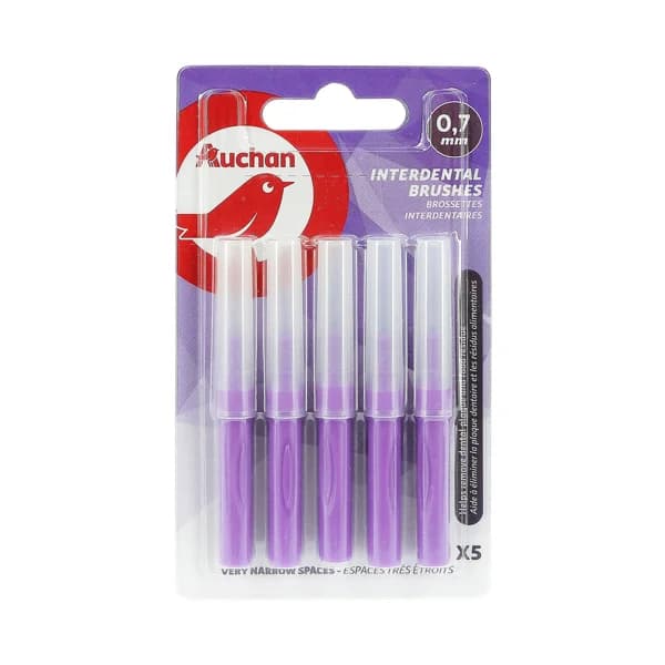 PRODUCTO ALCAMPO Cepillo interdental de 0.7 mm, para espacios muy estrechos PRODUCTO ALCAMPO 5 uds. - 1 ud - Imagen del producto en Findit