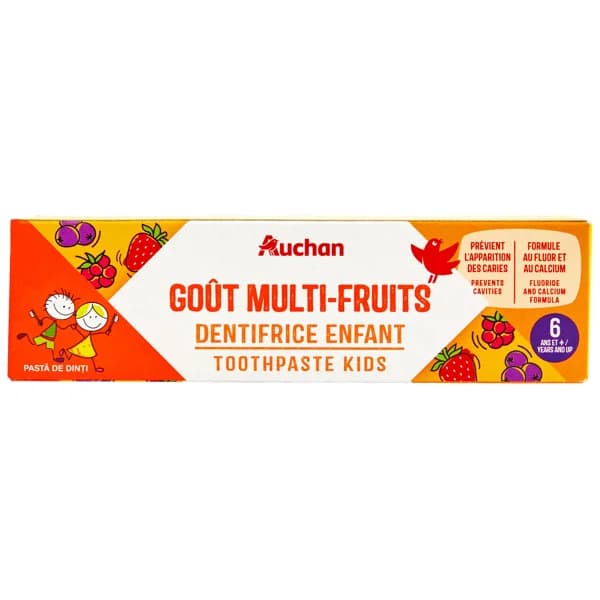 PRODUCTO ALCAMPO Pasta de dientes infantil (a partir de 6 años), con fluor y sabor a frutos rojos 50 ml. - 0.05 l - Imagen del producto en Findit