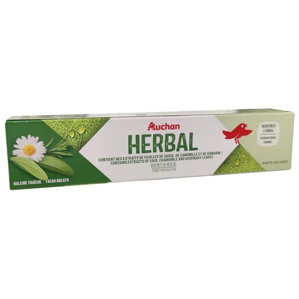 PRODUCTO ALCAMPO Herbal Pasta de dientes con extracto de camomila, hoja de salvia y romero 75 ml. - 0.08 l - Imagen del producto en Findit