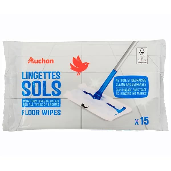 PRODUCTO ALCAMPO Toallitas limpiadoras suelo 15 uds. - 1 ud - Imagen del producto en Findit